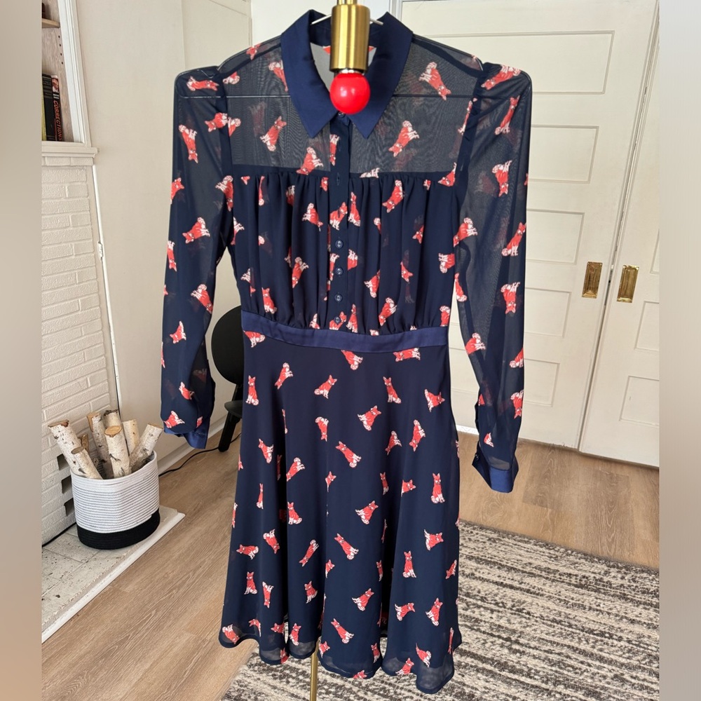 Funky Modcloth dress with fox print xxs